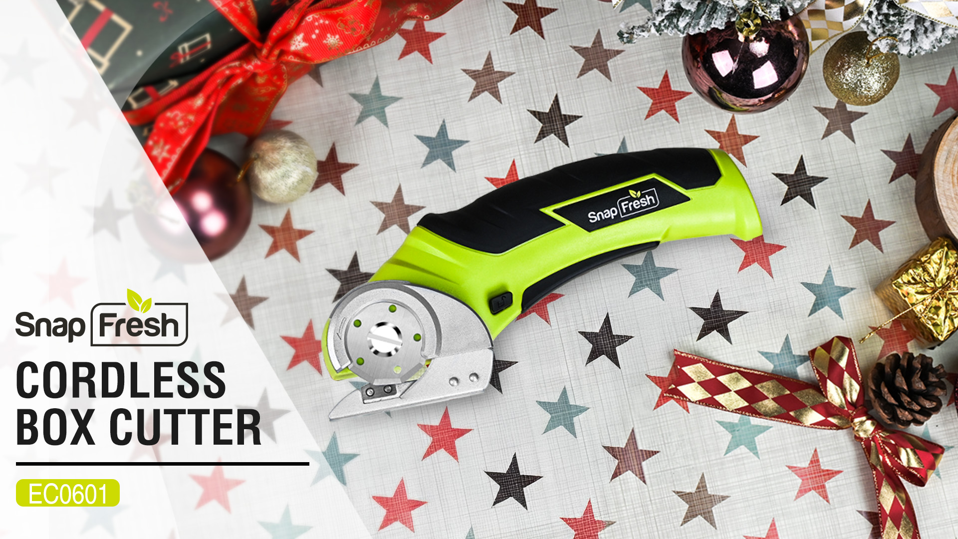 SnapFresh Cordless Electric Scissors, 4V Electric Mini Box Cutter